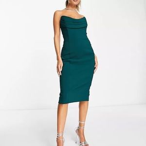 Lavish alice emerald strapless dress